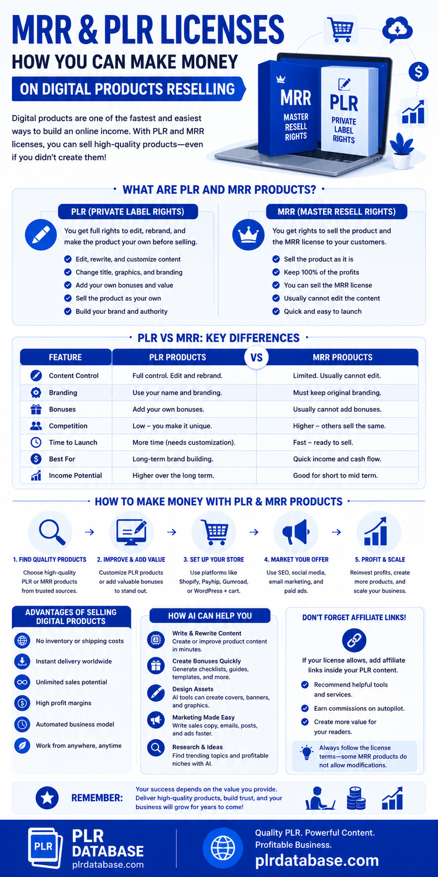 MRR and PLR Licenses - How You Can Make Money On Digital Products Reselling MRR and PLR Licenses - How You Can Make Money On Digital Products Reselling