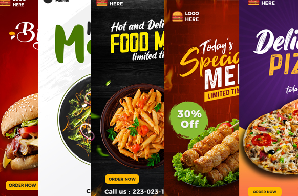 Food Vertical Ad Templates