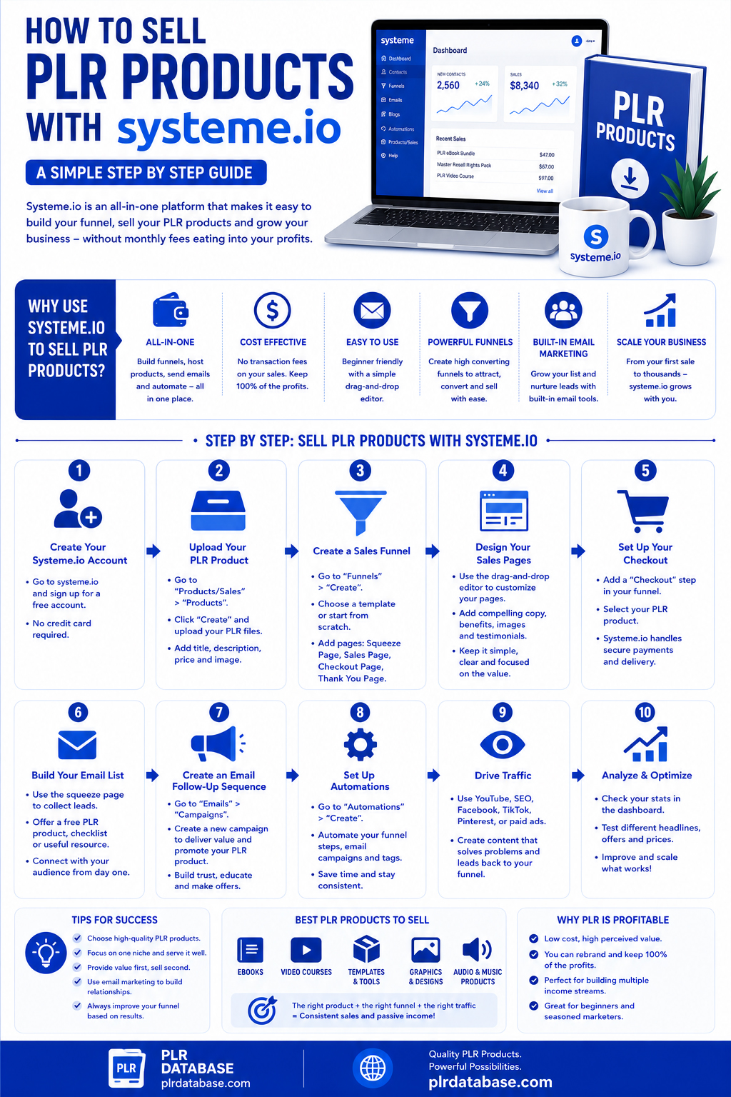 How to Sell PLR Products With Systeme.io A Simple Step by Step Guide Infographics How to Sell PLR Products With Systeme.io A Simple Step by Step Guide Infographics