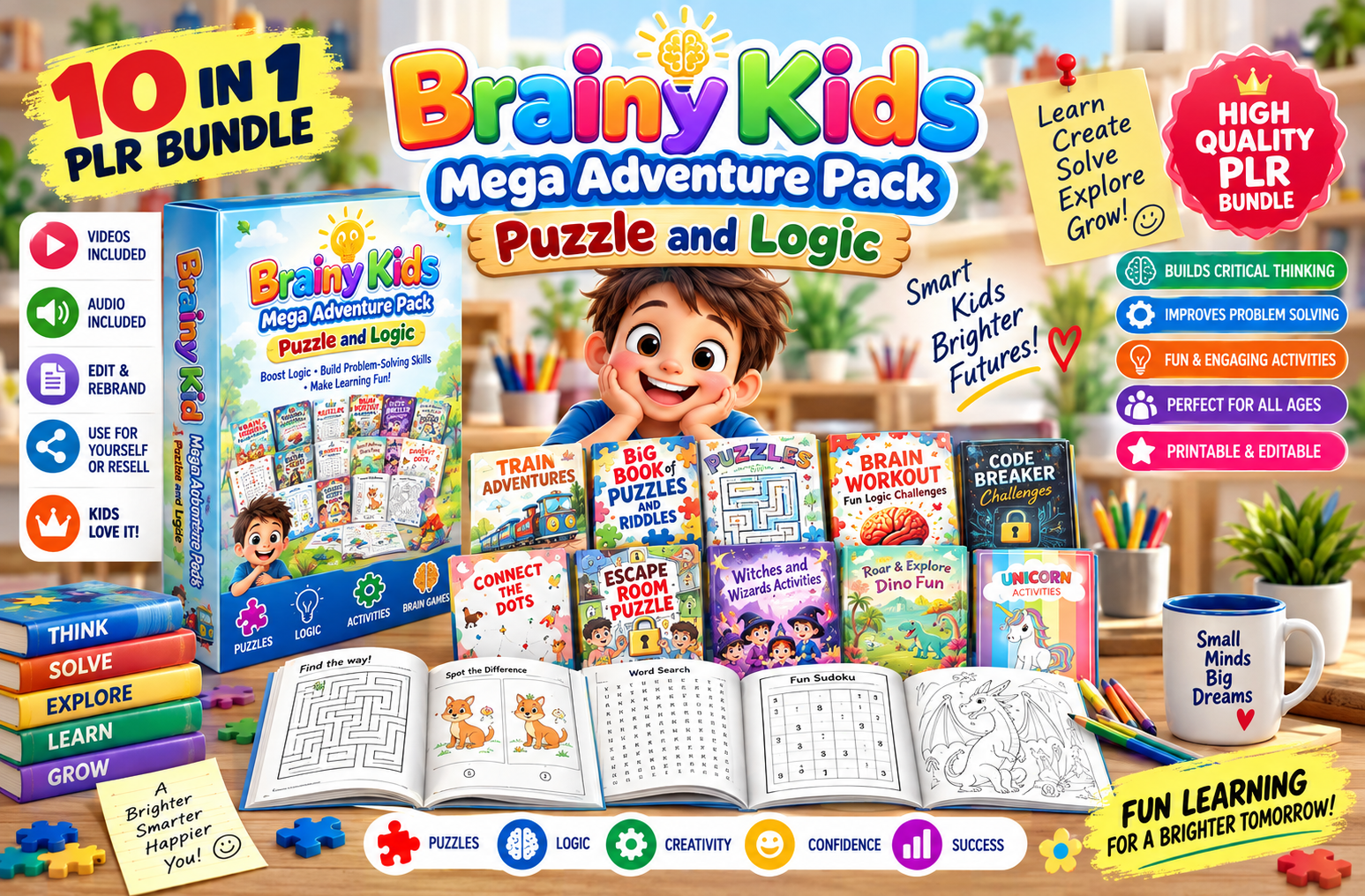 Brainy Kids Mega Adventure Pack – Puzzle and Logic