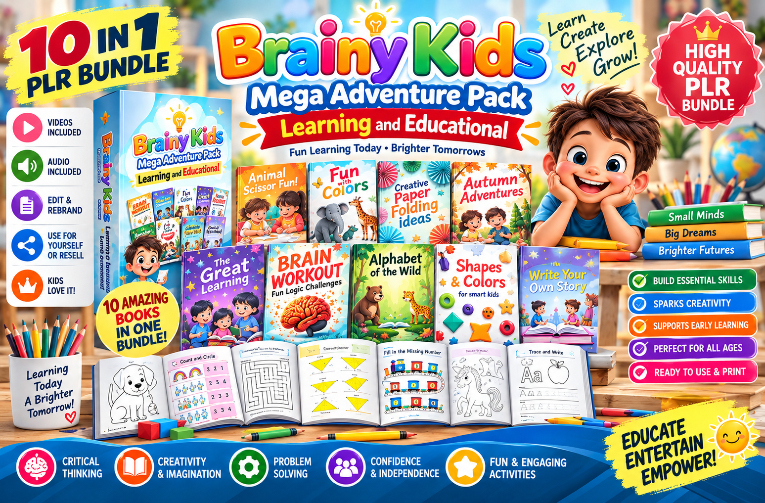 Brainy Kids Mega Adventure Pack – Learning and Educational