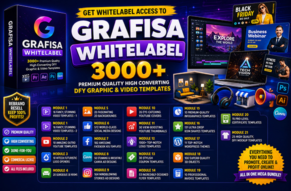 Grafisa – Whitelabel -3000+ Premium Graphic and Video Templates