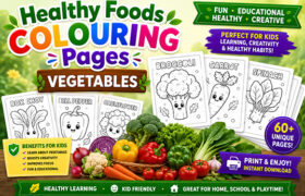 Healthy Foods Colouring Pages – Vegetables