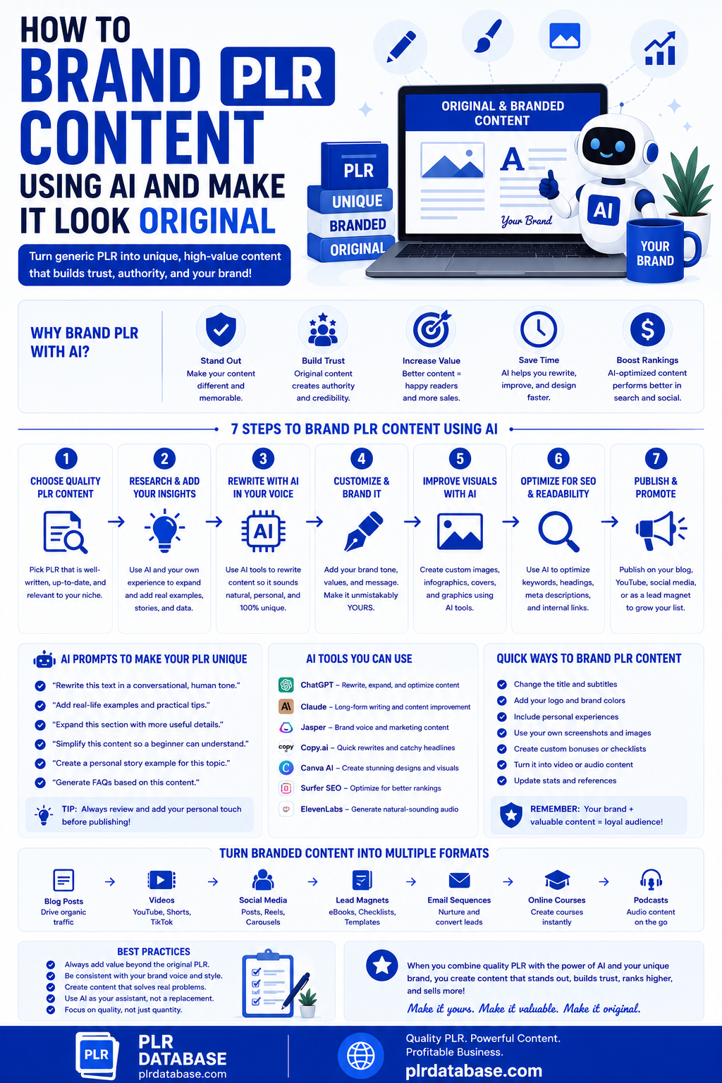How To Brand PLR Content Using AI and Make It Look Original