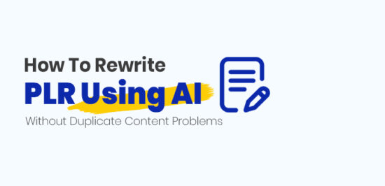 How To Rewrite PLR Using AI Without Duplicate Content Problems