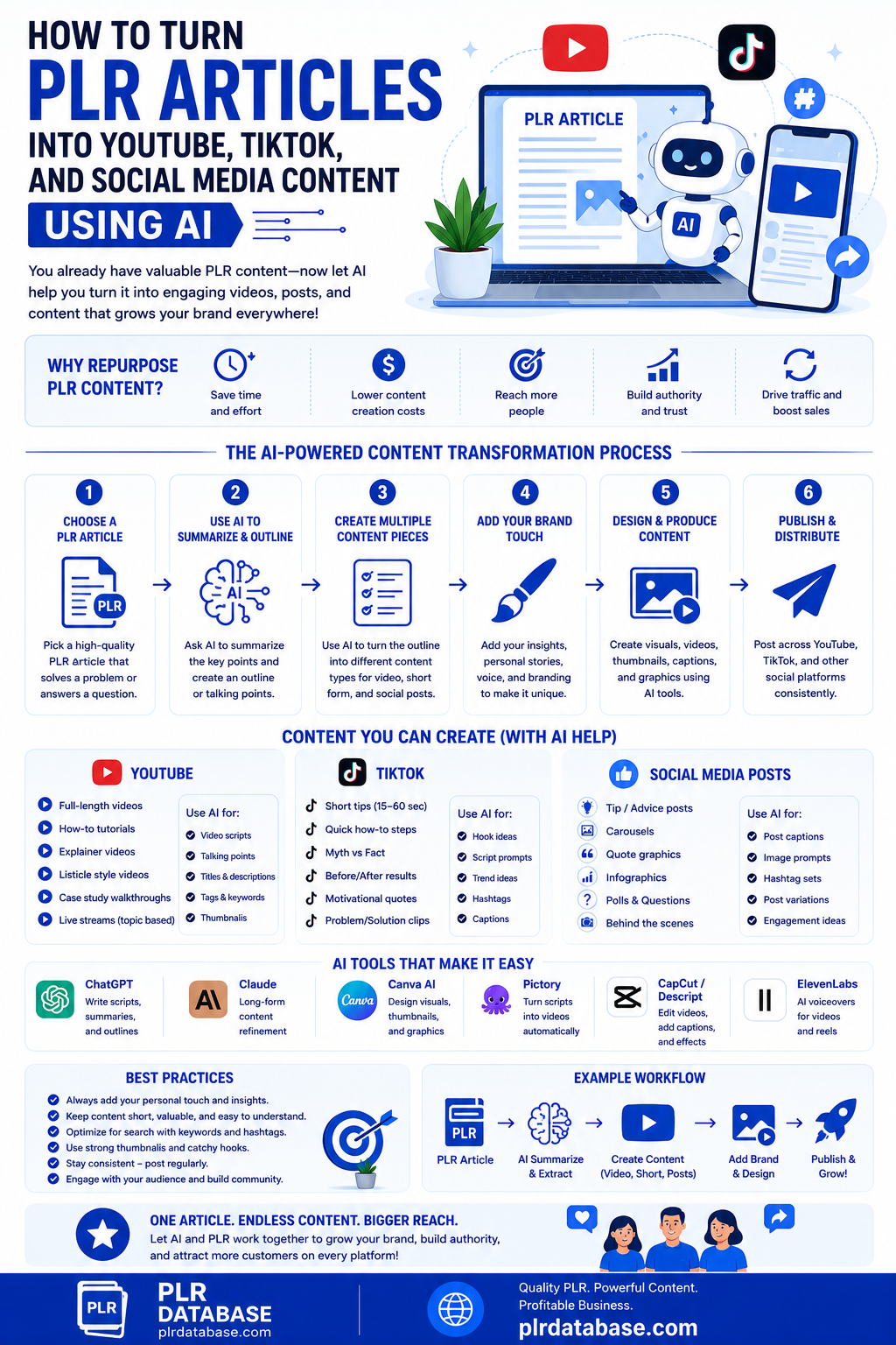 How To Turn PLR Articles Into YouTube, TikTok, and Social Media Content Using AI How To Turn PLR Articles Into YouTube, TikTok, and Social Media Content Using AI
